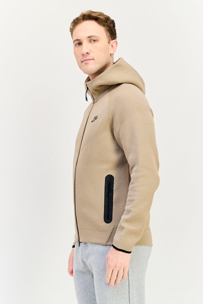 Nike Men Sportswear Fit Long Sleeve Outdoor Full Zip Hoodie, Tan - Image 4